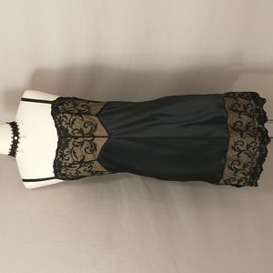 Slip Dress from NYC Movie Set Black Party Sexy Chemise w Bra USA Made sz 32 apx4
